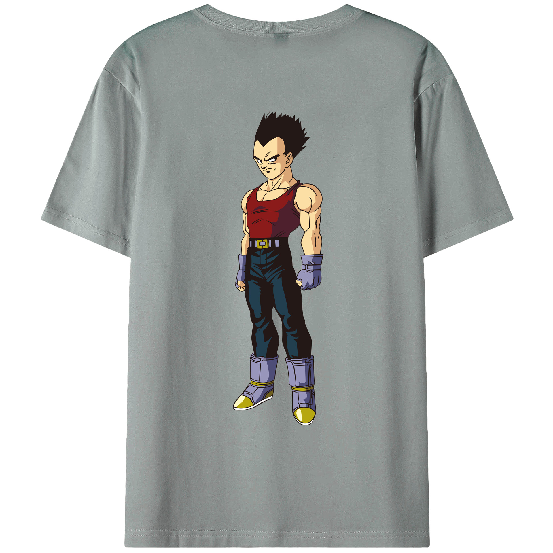 （画像用） ドラゴンボール ベジータ四世（Bejīta Yonsei）DRAGON BALL Vegeta IV 綿100％ メンズ半袖Tシャツ（バックプリント） 通気性